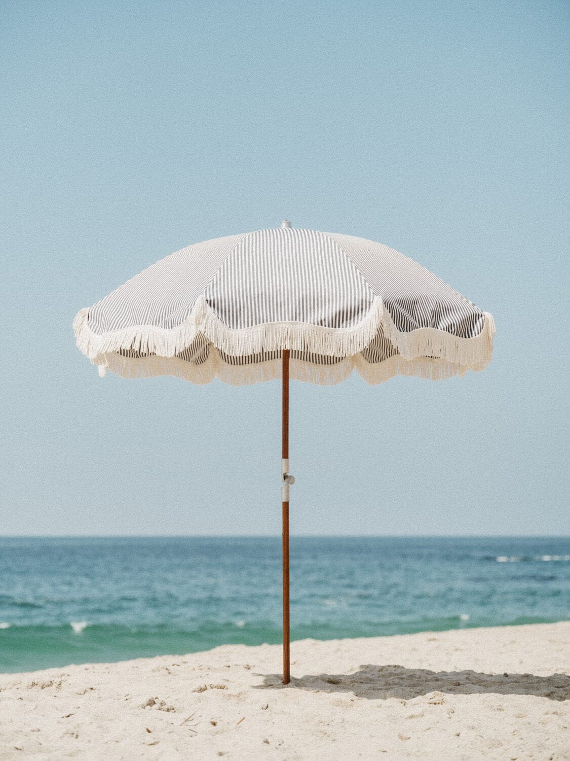 The Premium Beach Umbrella - Lauren's Navy Stripe - Image 10