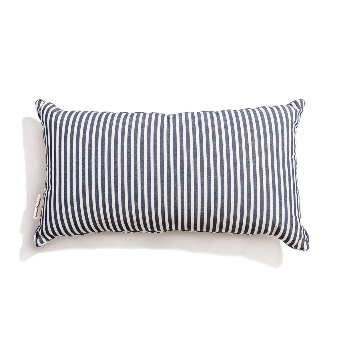 The Rectangle Throw Pillow - Lauren's Navy Stripe - Image 3
