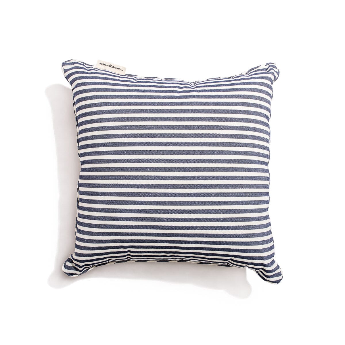 The Small Square Throw Pillow - Lauren's Navy Stripe - Image 3
